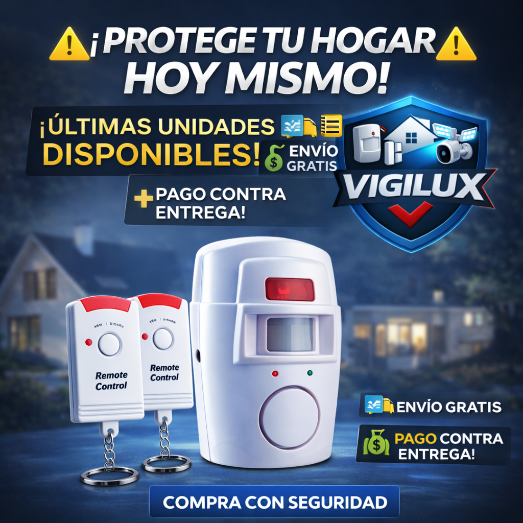 Alarma Sensor de Movimiento Infrarrojo + 2 Controles Remotos