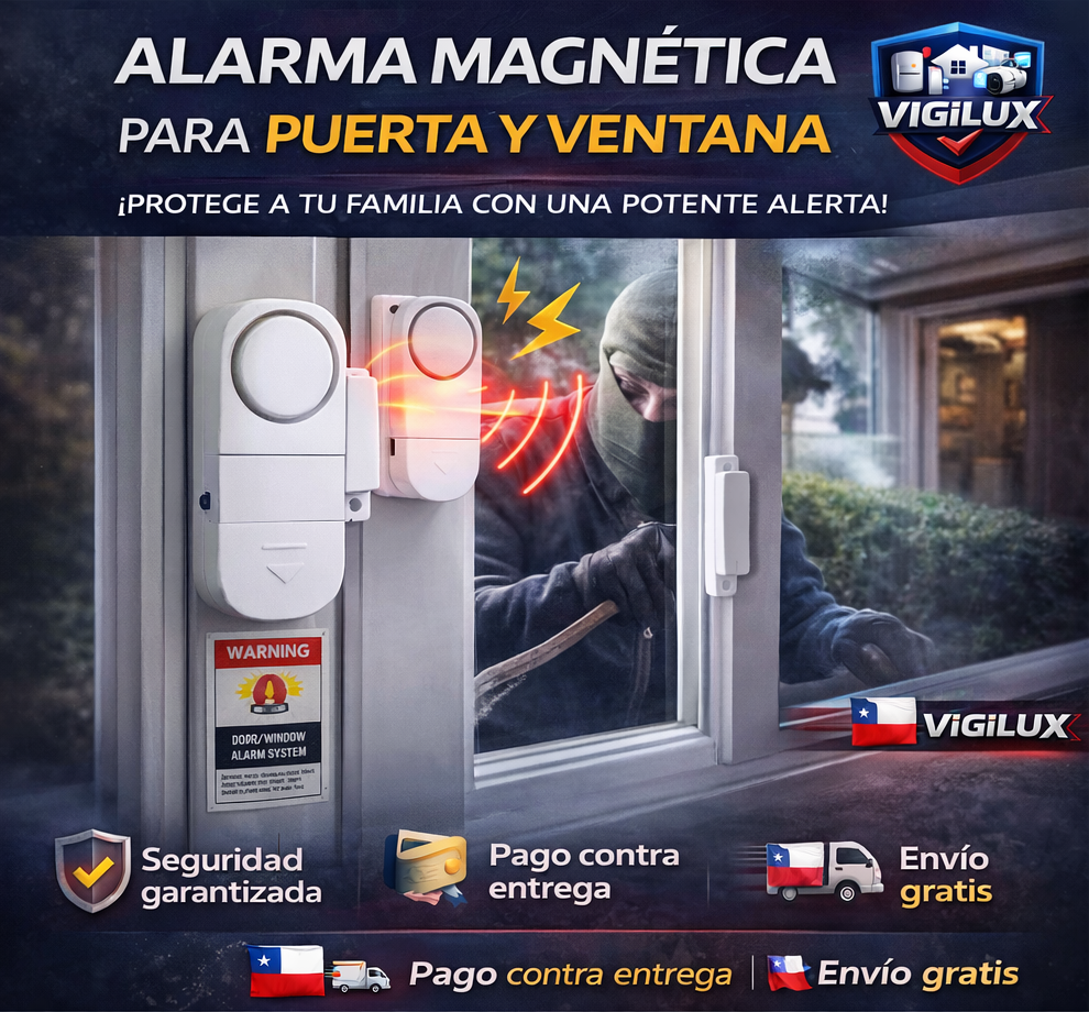 Alarma Magnética de Seguridad para Puertas y Ventanas